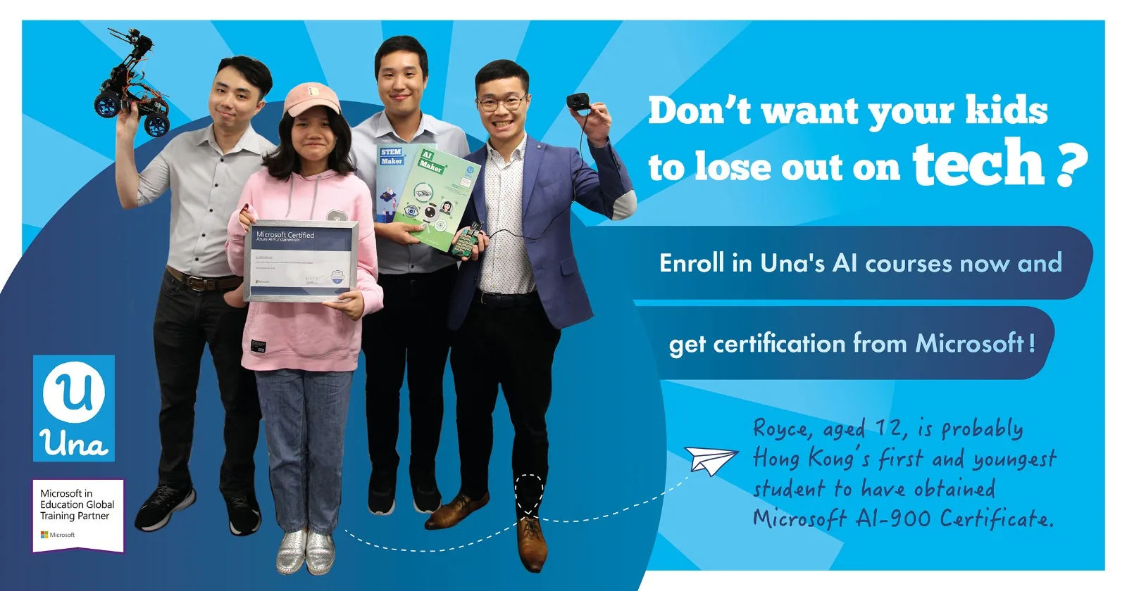 Hong Kong's first and youngest student to have obtained Microsoft AI-900 Certificate！