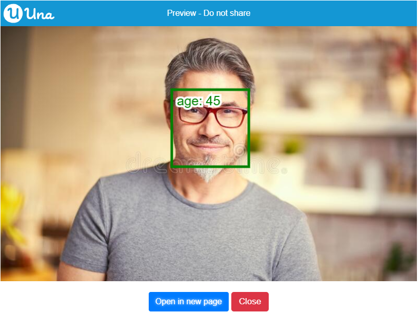 Apply face detection result on image - Age Output