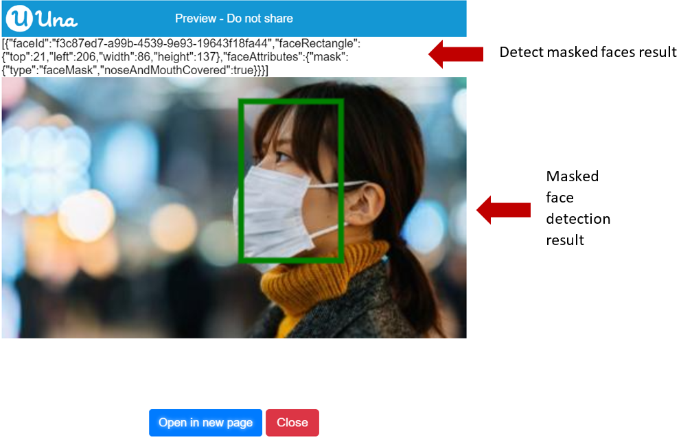 Detect masked faces in image - Output