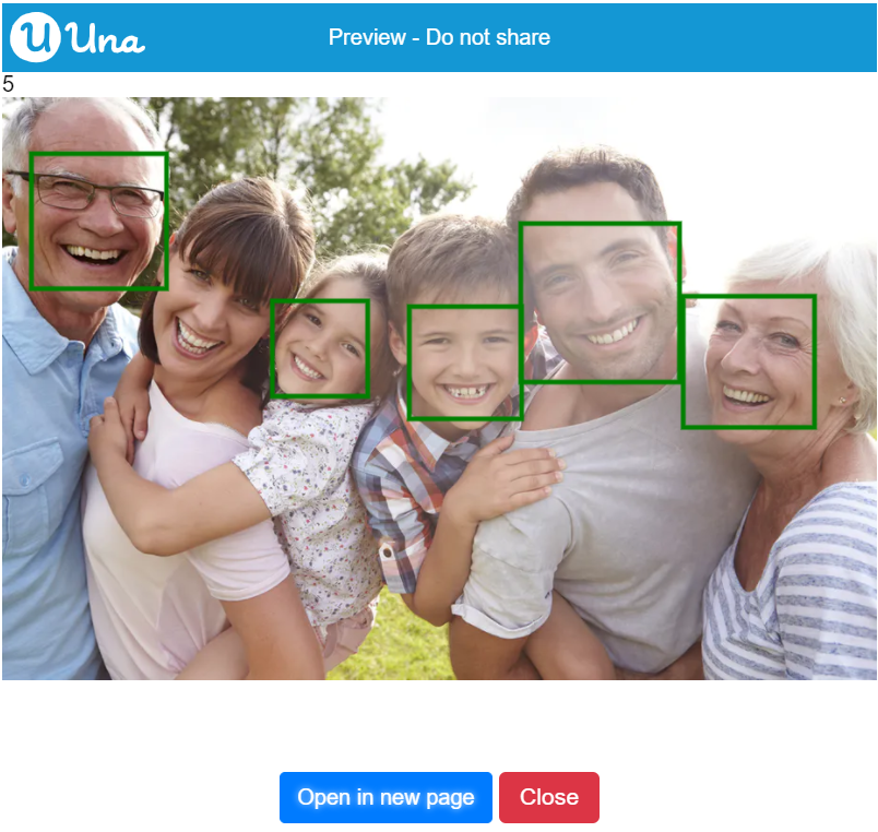Face Detection Result count faces aged not same as 0 - Output