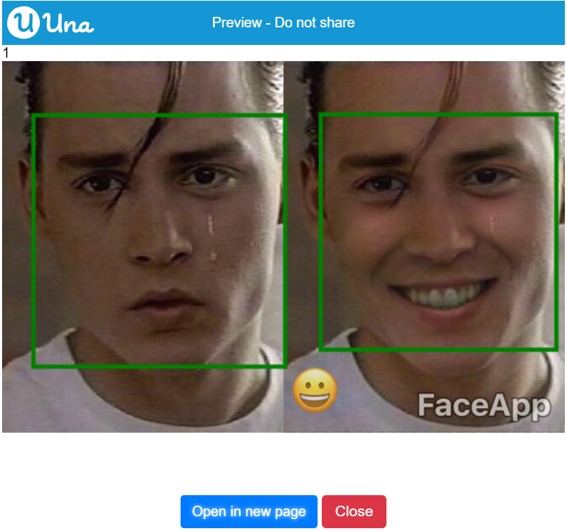 Face Detection Result count faces with smile - Output