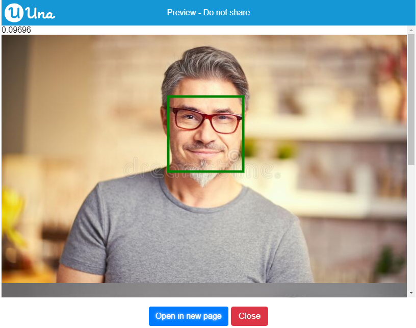 Face Verification Result get face similarity confidence - First Output